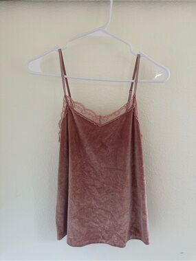 Rolla Coster Rose Velvet Lace-Trim Cami